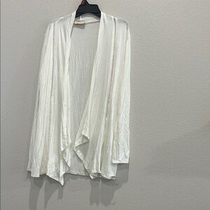 Elegant White Open-Front Cardigan